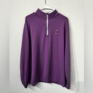 Peter Millar Pullover Mens XL Purple Performance 1/4 Quarter Zip The Club